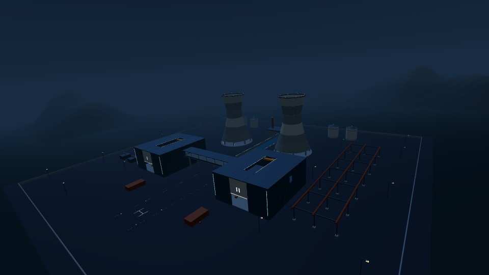 Reactor’s industrial complex and tower